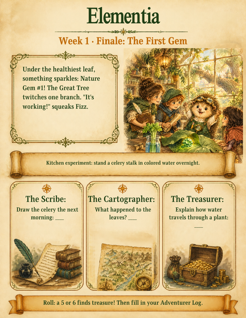 Elementia interior science adventure page