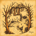 Printable bonus map of the Lanternwood hidden paths
